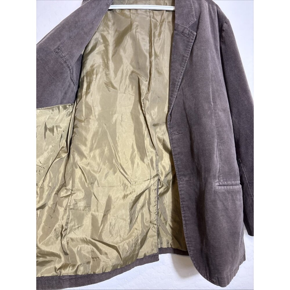 Gap Men XL Brown Suede Cotton Academia Y2K VTG Preppy 2-Button Blazer Grandpa - Picture 12 of 13